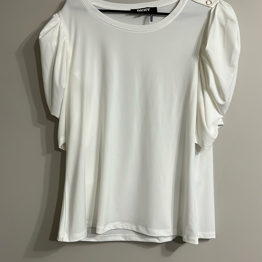 DKNY puff sleeve top
